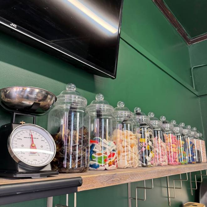Jars of pick and mix sweets