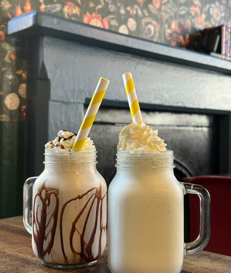 A milkshake topped with cream at The Needham Nest